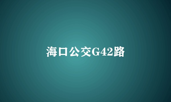 海口公交G42路