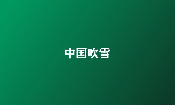 中国吹雪