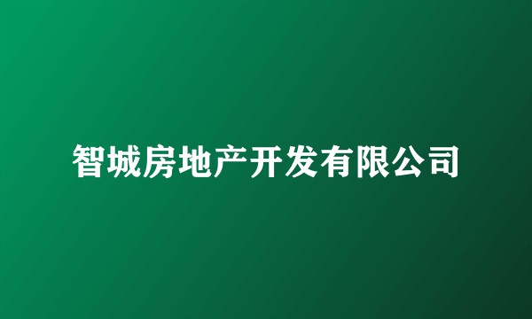 智城房地产开发有限公司