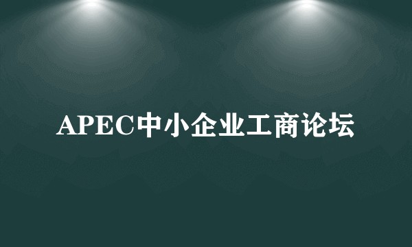 APEC中小企业工商论坛