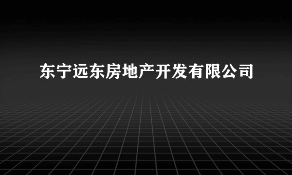 东宁远东房地产开发有限公司