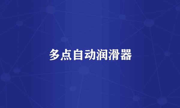 多点自动润滑器