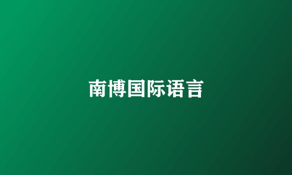 南博国际语言