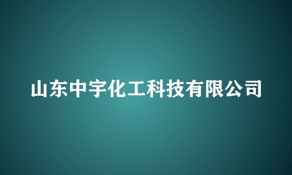 山东中宇化工科技有限公司