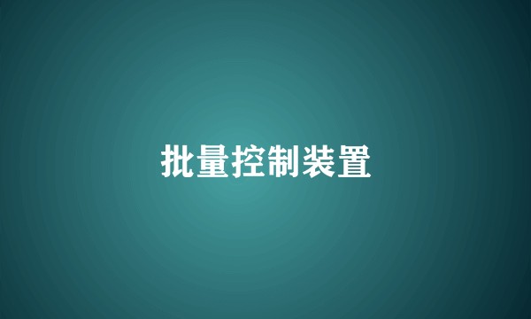批量控制装置