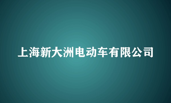 上海新大洲电动车有限公司