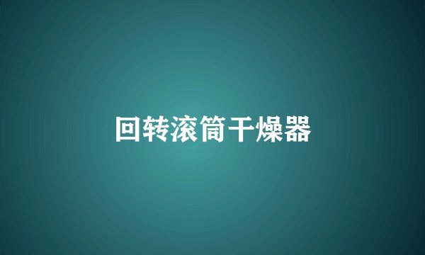 回转滚筒干燥器