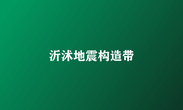 沂沭地震构造带