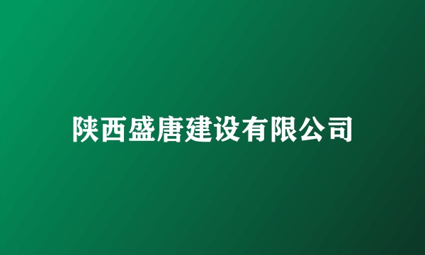 陕西盛唐建设有限公司