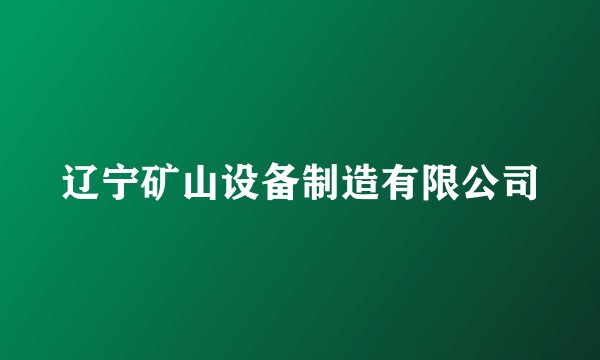 辽宁矿山设备制造有限公司