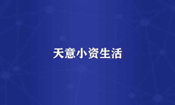 天意小资生活