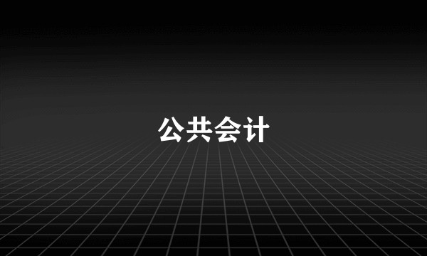 公共会计