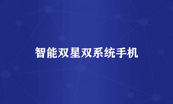 智能双星双系统手机