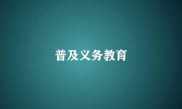 普及义务教育