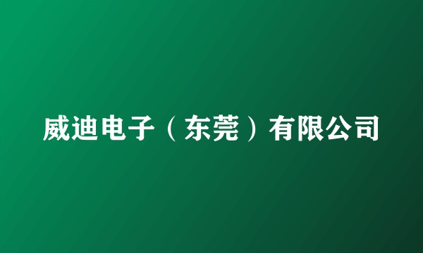 威迪电子（东莞）有限公司
