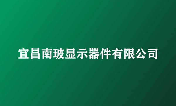 宜昌南玻显示器件有限公司