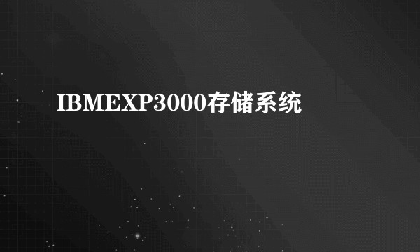 IBMEXP3000存储系统