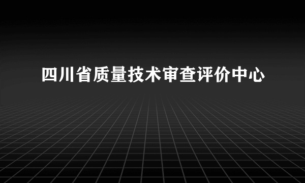 四川省质量技术审查评价中心