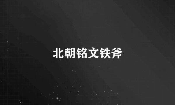 北朝铭文铁斧