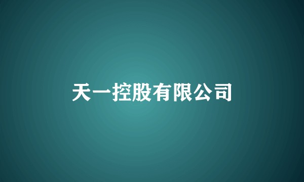 天一控股有限公司