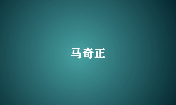 马奇正