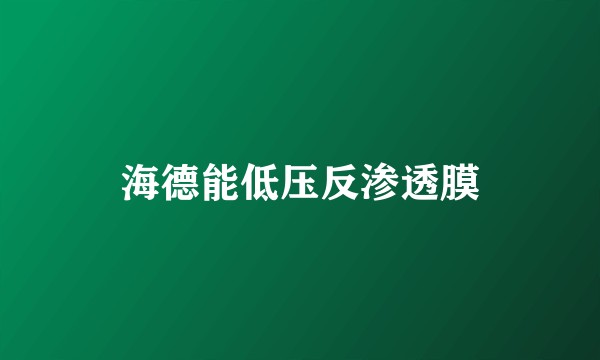 海德能低压反渗透膜