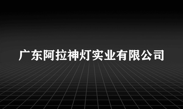 广东阿拉神灯实业有限公司