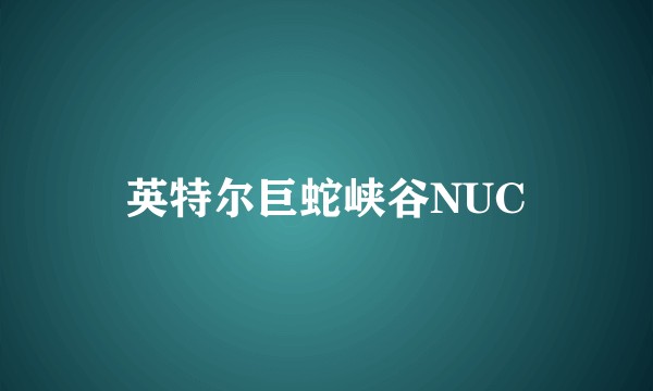 英特尔巨蛇峡谷NUC