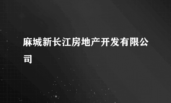 麻城新长江房地产开发有限公司