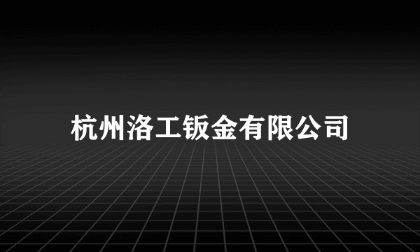 杭州洛工钣金有限公司