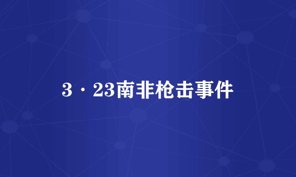 3·23南非枪击事件