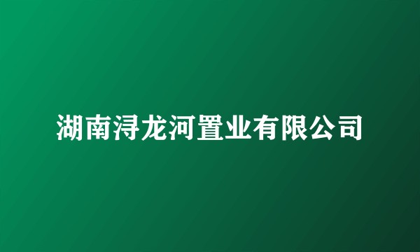 湖南浔龙河置业有限公司