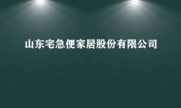 山东宅急便家居股份有限公司