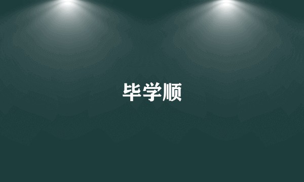 毕学顺