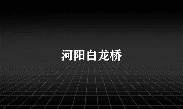 河阳白龙桥
