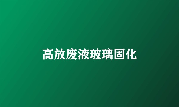 高放废液玻璃固化
