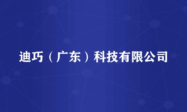 迪巧（广东）科技有限公司