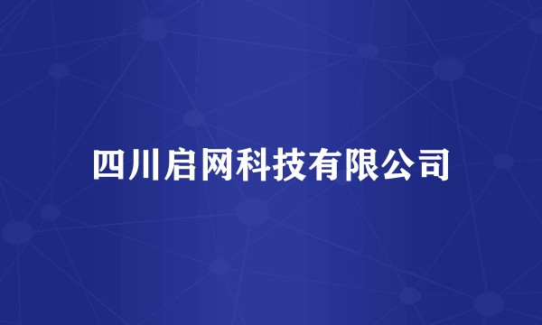 四川启网科技有限公司
