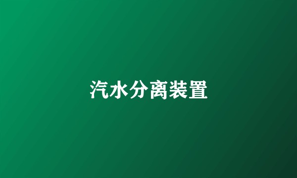 汽水分离装置