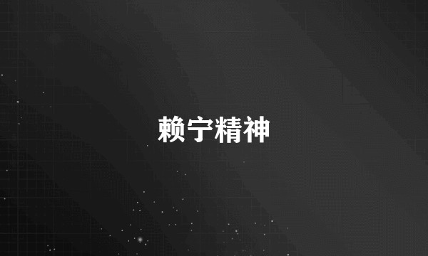 赖宁精神