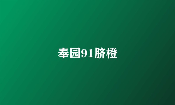 奉园91脐橙