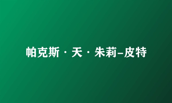 帕克斯·天·朱莉-皮特