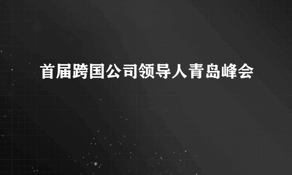 首届跨国公司领导人青岛峰会
