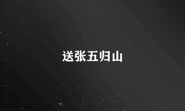 送张五归山