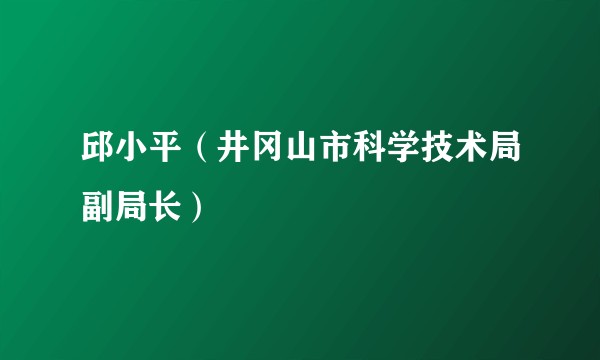 邱小平（井冈山市科学技术局副局长）