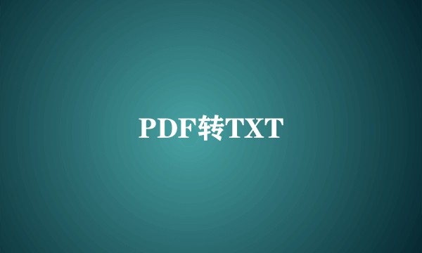 PDF转TXT