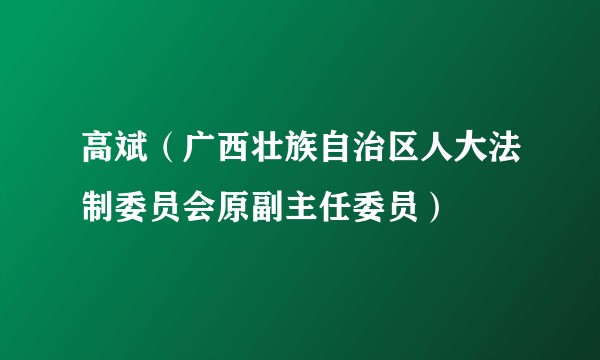 高斌(广西壮族自治区人大法制委员会原副主任委员)