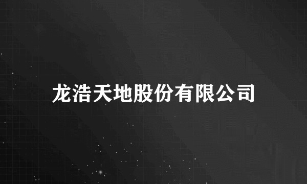 龙浩天地股份有限公司