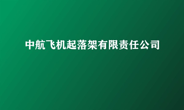 中航飞机起落架有限责任公司