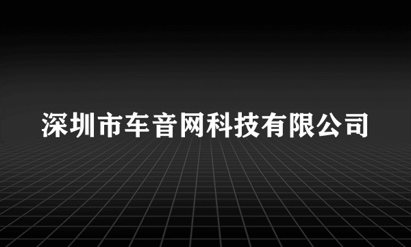 深圳市车音网科技有限公司